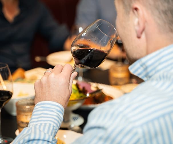 Fine wine selection being assessed for sale